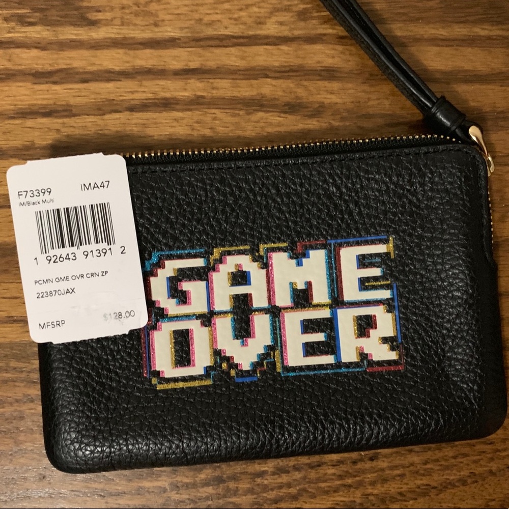 NWT Coach Pac-Man Game Over Wristlet - Picture 4 of 8